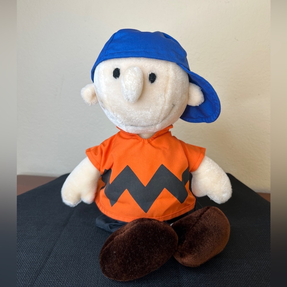Vintage Peanuts Charlie Brown Plush Stuffed Doll Toy with Clothes 1950, 1966